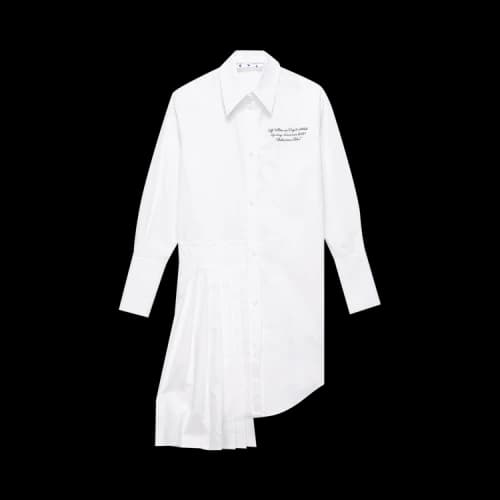 Off-White Poplin Shirt Dress 'White'