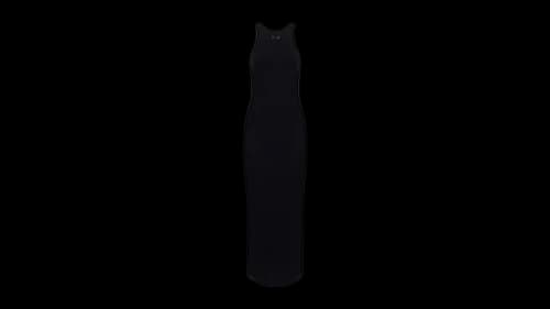 OFF-WHITE Women's Basic Ribbed Dress Black