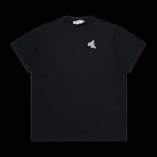OFF-WHITE Flower Arrow Snap Tee Dress Black/Multi