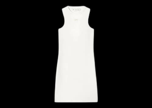 OFF-WHITE Sleek Rowing Logo Print Minidress Off-White