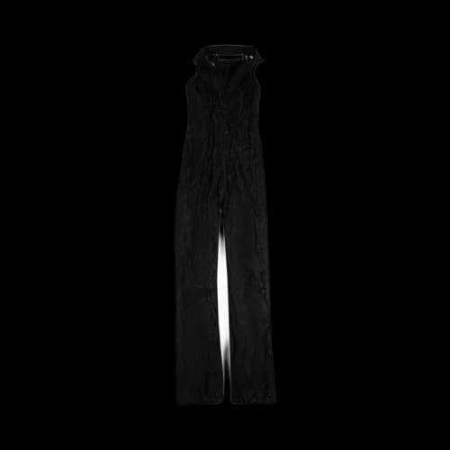 Off-White Plunging V-Neck Jumpsuit 'Black'