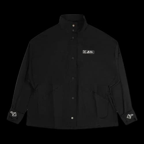 Off-White Nylon Logo Track Jacket 'Black'