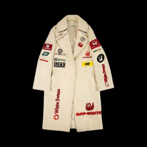 Off-White Patch Detail Coat 'Beige'