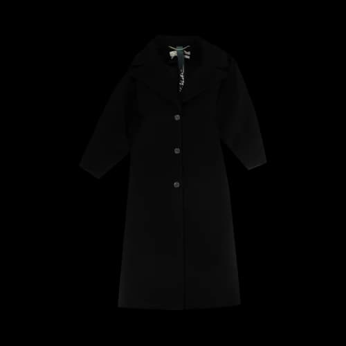 Off-White Wool Trench Coat 'Black'