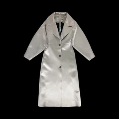 Off-White Duchesse Over Trench Coat 'Silver'