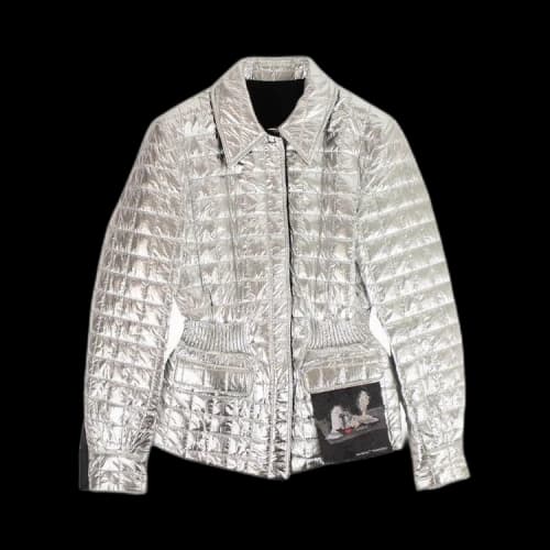 Off-White Gathered Waist Jacket 'Silver'