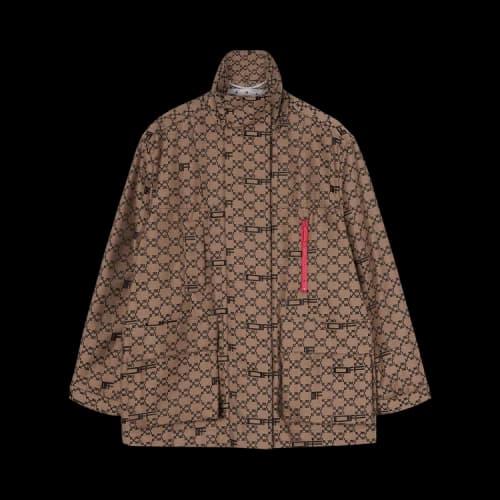 Off-White Monogram Track Coat 'Brown/Black'