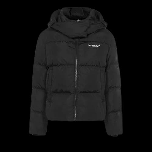 OFF-WHITE Diag Regular Puffer Jacket Black/White