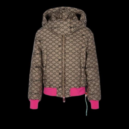 Off-White Monogram Regular Puffer Jacket 'Brown'