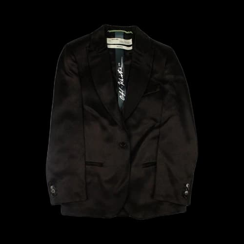 Off-White Satin Finish Blazer 'Black'