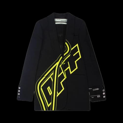 Off-White Viscose Logo Blazer 'Black'