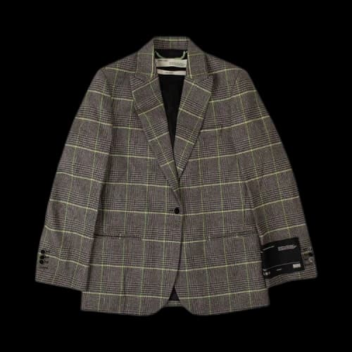 Off-White Checked Blazer 'Grey'