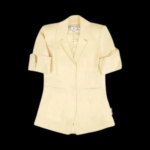 Off-White Gabardine Sailor Jacket 'Yellow'