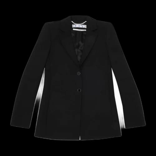 Off-White Shoulder Pad Logo Print Blazer 'Black'