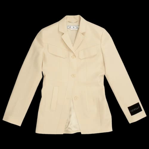 Off-White Toybox Dry Wo Belted Jacket 'Sand'