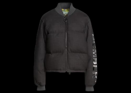 OFF-WHITE Wool Bomber Padded Jacket Black