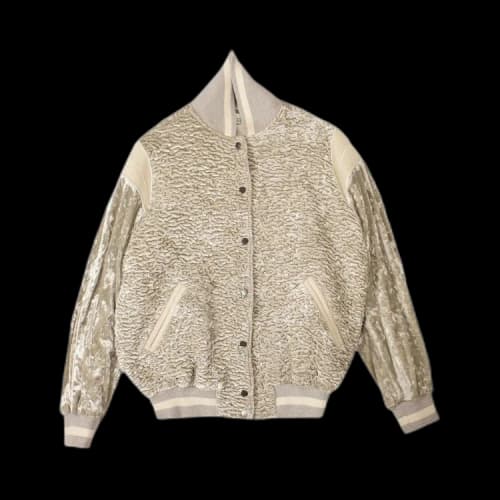 Off-White Velvet Ripple Jacket 'Grey'