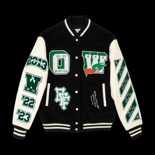 Off-White Embroidered Patches Varsity 'Black/White'