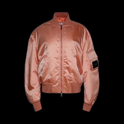 Off-White Nylon Bomber Jacket 'Peach Orange'