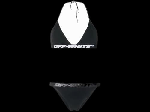 OFF-WHITE Logo Bikini Black/White