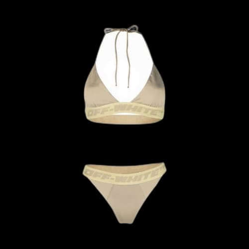 Off-White Logo Band Bikini 'Green'