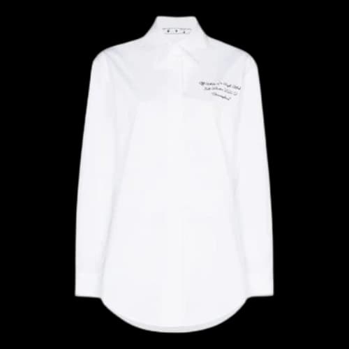 Off-White Printing Long Sleeves Shirt White (Women's)