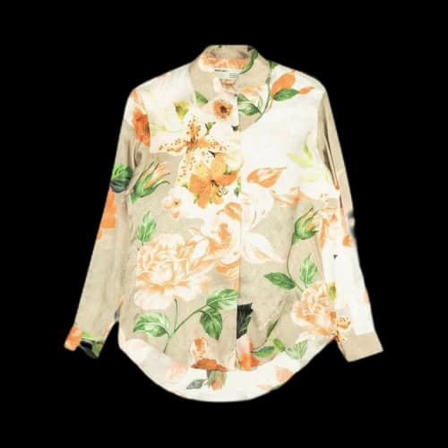 Off-White Floral Silk Shirt 'Multicolor'