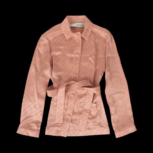 OFF-WHITE Belted Logo Shirt Pink