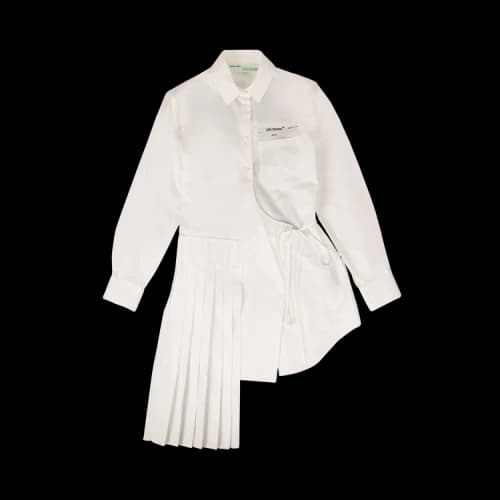 Off-White Wrap Panel Button Down Shirt 'White'