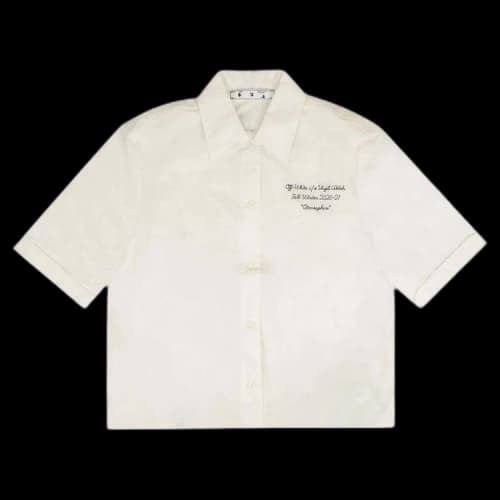 Off-White Logo Button Down Shirt 'White'