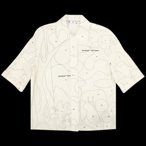 Off-White Puzzle Print Bowling Shirt 'White'