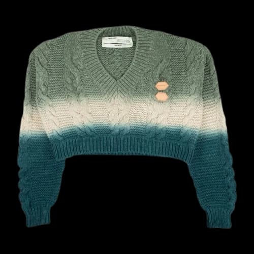 Off-White Ombre V Neck Sweater 'Blue'