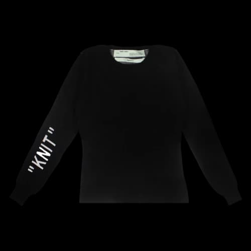 Off-White "Knit" Crew Neck Sweater 'Black'