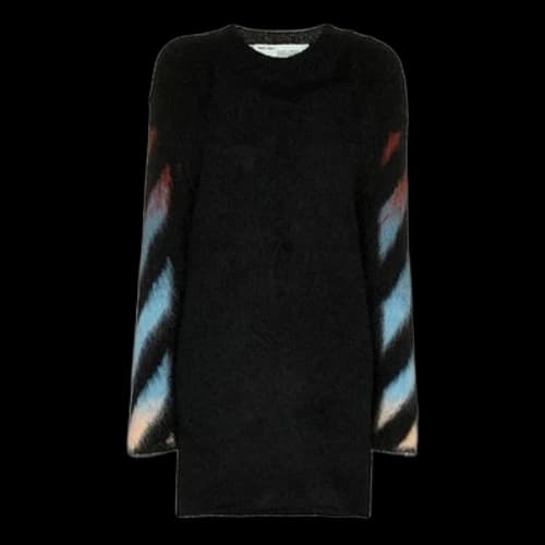 Off-White Knit Printing Black Dress (Women's)