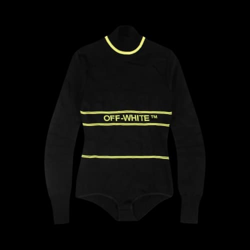 Off-White Athletic Logo Bodysuit Top 'Black'