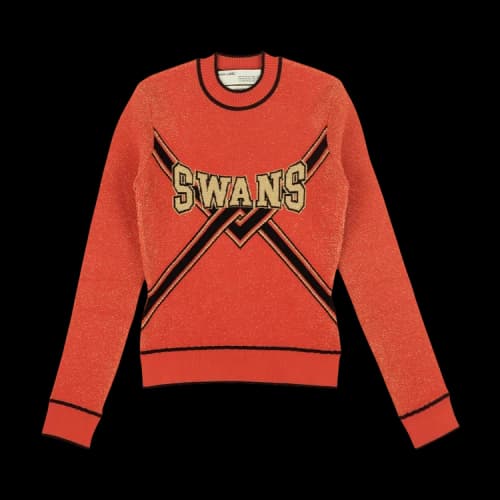 Off-White Swans Crewneck Sweater 'Orange'