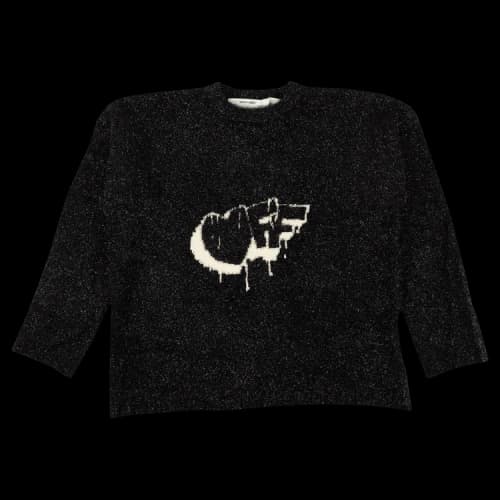 Off-White Spray Logo Crew Neck Sweater 'Black'