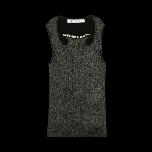 Off-White Shiny Logo Tank Top 'Black'