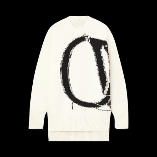 Off-White Maxi Logo Crewneck Top 'White'