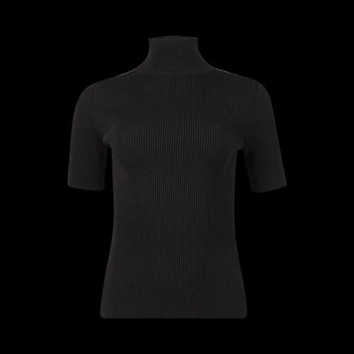 Off-White Logo-Trim Ribbed T-shirt 'Black' (Women's)