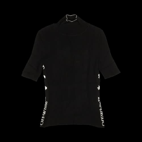 Off-White Rib Basic Logo Turtleneck 'Black'