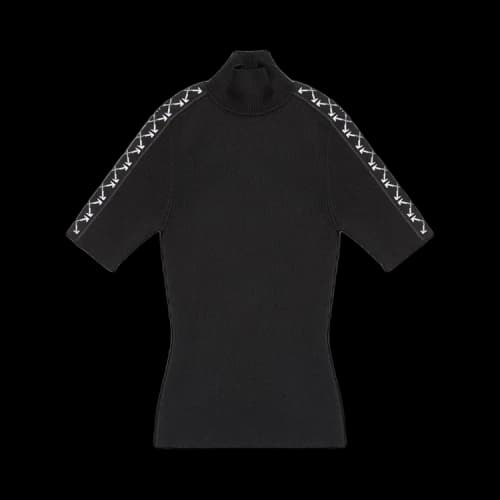 Off-White Bold Short-Sleeve Turtleneck 'Black/White'