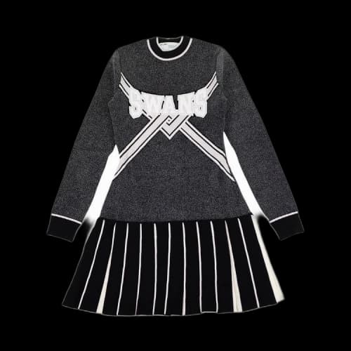 Off-White Swans Knit Dress 'Black/White'