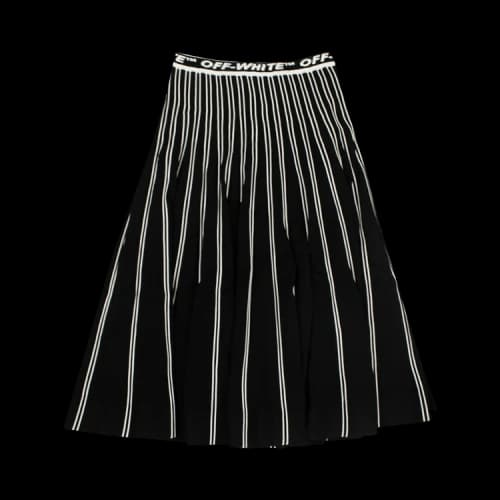Off-White Pleated Knit Skirt 'Black' (Women's)