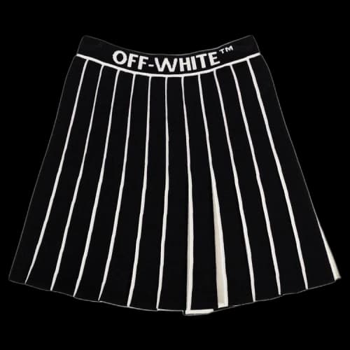Off-White Knit Swans Mini Skirt 'Black'