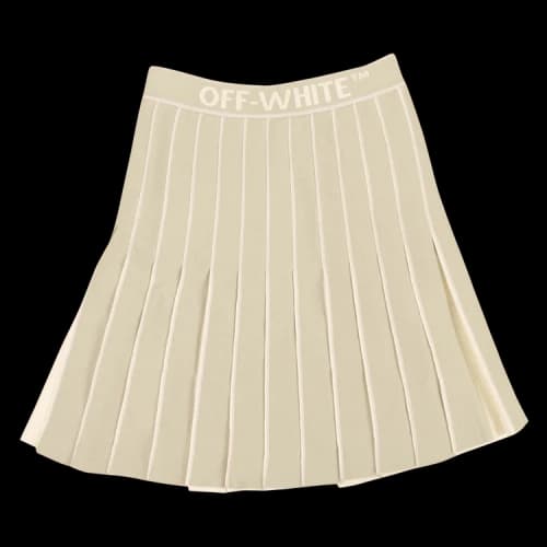 Off-White Pleated Mini Skirt 'Ivory'