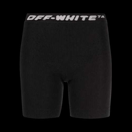 OFF-WHITE Logo Band Shorts Black/Grey