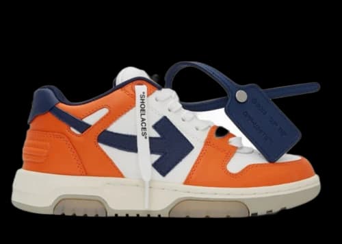 OFF-WHITE Out Of Office OOO Low Tops White Orange Blue (Women's)