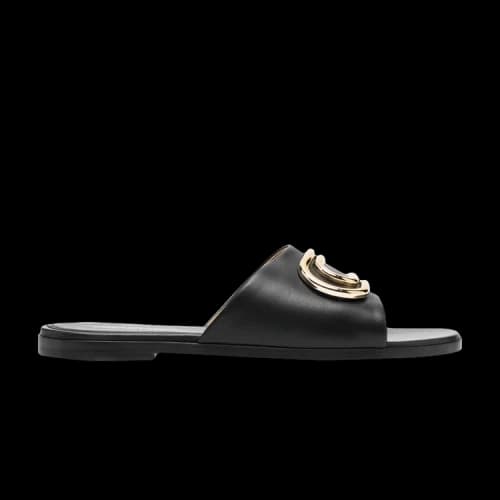 Off-White Paperclip Nappa Slider 'Black Gold' (Women's)
