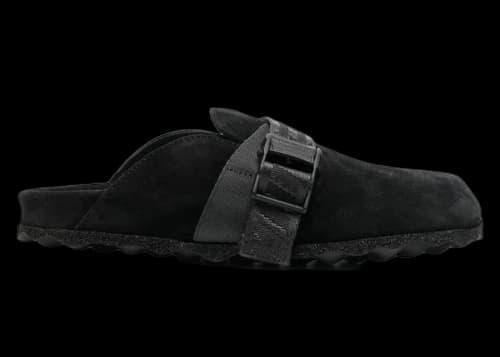 OFF-WHITE Suede Industrial Belt Sabot Black (Women's)